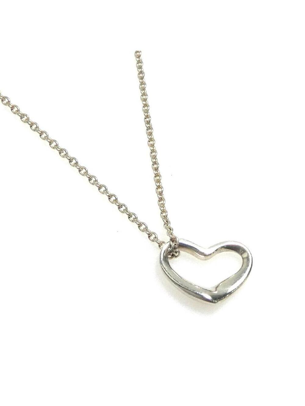 Auth Tiffany&Co. Open Heart Necklace #303056T11B